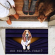 Adorable Basset Hound Did You Call First Doormat Home Decor