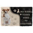 Sweet Jack Russell Terrier Kisses Fix Anything Doormat Home Decor Custom Name