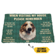 3d Please Remember Moe House Rules Gift For Pet Lovers Doormat Home Decor