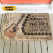 Retro Design Doormat Home Decor Acoustic Guitarist And The Pick Of His Life Custom Name