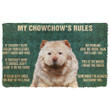 Design Doormat Home Decor Remember My Chowchow's Rules