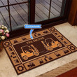 Forklift Truck Basic Brown Pattern Custom Name Design Doormat Home Decor