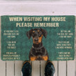 Amazing Design Doormat Home Decor Please Remember Doberman Dog's House Rules