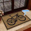 Love Cycling Basic Bicycle Doormat Home Decor Custom Name