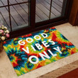Watercolor Design Doormat Home Decor Good Vibes Only Hippie