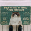 Great Ragdoll Cats House Rules Please Remember Doormat Home Decor