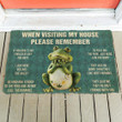 Doormat Home Decor Welcome Guests Please Remember Frog House Rules