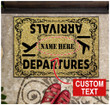 Vintage Doormat Home Decor Custom Name Pilot Departures Arrivals