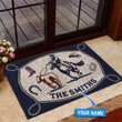 Love Calf Roping Horseshoe Doormat Home Decor Custom Name