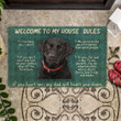 Custom Name Doormat Home Decor Labrador Retriever Welcome To My House Rules