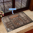 Darts Classical Wood Pattern Custom Name Design Doormat Home Decor