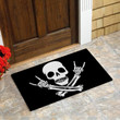 Metal Welcome Skull Rock And Roll Design Doormat Home Decor