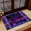Galaxy Purple Aesthetic Butterfly Design Doormat Home Decor
