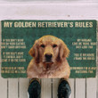 My Golden Retriever's Rules Design Doormat Home Decor Gift For Dog Lovers