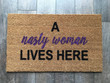 A Nasty Woman Lives Here Political Design Doormat Home Decor