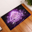 Mysterious Hummingbird Love Purple Flowers Design Doormat Home Decor