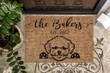 Cute Bichon Frise Custom Name Design Doormat Home Decor