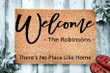 Custom Name Doormat Home Decor There's No Place Like Home