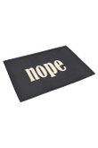 Nope Wheat Text On Black Doormat Home Decor
