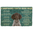 German Shorthaired Pointer Dog House Rules Doormat Home Decor