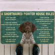 German Shorthaired Pointer Dog House Rules Doormat Home Decor