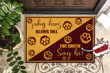 Say Hi Say Bye Dog Paw Custom Name Design Doormat Home Decor