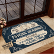 Unique Tarot Psychic Readings Blue Doormat Home Decor Custom Name