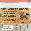 No Need To Knock Airedale Terrier Dog Custom Name Design Doormat Home Decor
