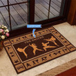 Love Karate Basic Brown Doormat Home Decor Custom Name