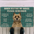Cool Cairn Terrier Dogs Lives Here You're Guest Doormat Home Decor