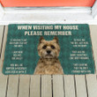 Cool Cairn Terrier Dogs Lives Here You're Guest Doormat Home Decor