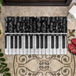 3d Abstract Black And White Piano Key Design Doormat Home Decor