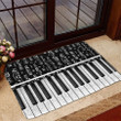 3d Abstract Black And White Piano Key Design Doormat Home Decor