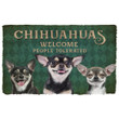 3d Dog Art Chihuahuas Welcome People Tolerated Design Doormat Home Decor