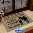 Excellent Gone Steer Wrestling Be Back Later Doormat Home Decor Custom Name