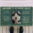 Husky Welcome To My House Rules Doormat Home Decor