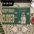 Adorable Doormat Home Decor Keep Door Closed Shih Tzu Dog