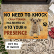 Love Animal Custom Name Doormat Home Decor No Need To Knock Cairn Terrier Dog