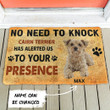 Love Animal Custom Name Doormat Home Decor No Need To Knock Cairn Terrier Dog