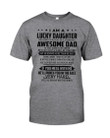A Lucky Daughter Of A December Freaking Awesome Daddy Birthday Gift Guys Tee