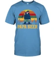 Papa Beer 4th Of July Bear Printed T-shirt Gift For Dad Grandpa