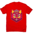 Psychedelic Cat Illustration Yellow T-shirt