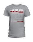 Market Trendz August Girl Facts Gift For Friends Ladies Tee