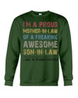 A Proud Mother-in-law Of A Freaking Awesome Son-in-law Trending Sweatshirt