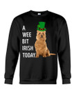 Australian Terrier Irish Today Green St. Patrick's Day Printed Sweatshirt