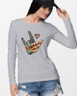 America Flag In Hand Funny Gift For Friends Unisex Long Sleeve