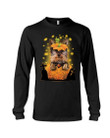 Yorkshire Terrier In Pumpkin Trick Or Treat Gift For Dog Lovers Unisex Long Sleeve