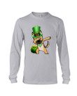 Geman Shepherd Dabbing With Pot Of Gold St Patrick's Day Gift For Dog Lovers Unisex Long Sleeve