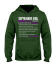 Vintage Funny September Girls Facts Very Friendly But Dangerous Design Hoodie