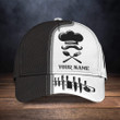 Custom Name Printing Baseball Cap Hat B&w Chef Gift For Chef